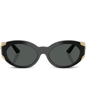 Versace Gafas de sol Medusa con montura redonda - Negro