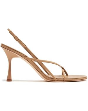 STUDIO AMELIA Wishbone 75Mm Leather Sandals - Natural