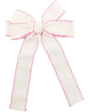 Stine Goya Scalloped Bow Hair Accessory - White