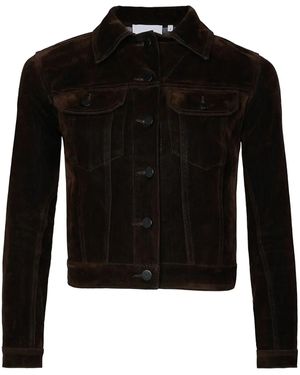 RTA Jean Samtjacke Mit Logo-Stickerei - Schwarz