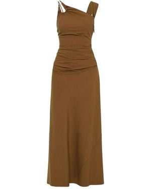 Rachel Gilbert Abito Lungo Fitz Con Dettaglio Cut-Out - Marrone