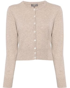N.Peal Cashmere Kaschmircardigan Mit Langen Ärmeln - Natur
