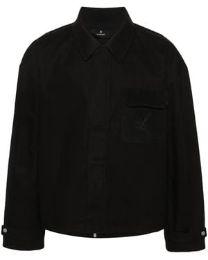 Represent Logo-Engraved Cotton Jacket - Black