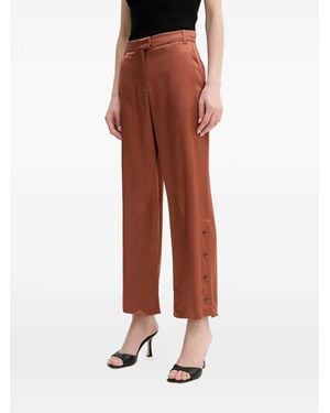 Guess Button-Detail Pants - Brown