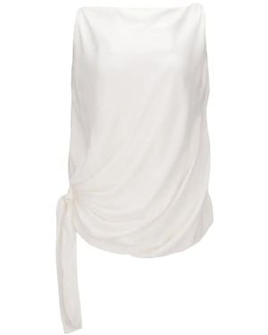 Tom Ford Draped Tie-Detail Blouse - White