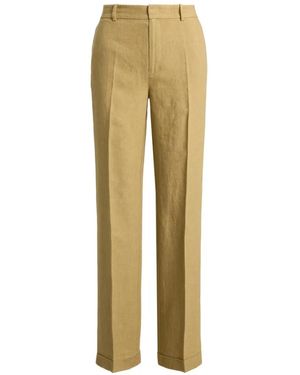 Polo Ralph Lauren Pleat-Detail Tailored Trousers - Metallic