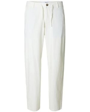 SELECTED Loose Brody Trousers - White