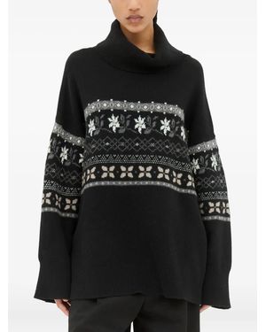 Skall Studio Jersey Leonora con cuello alto - Negro