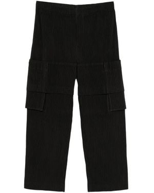 Homme Plissé Issey Miyake マルチポケット パンツ - ブラック