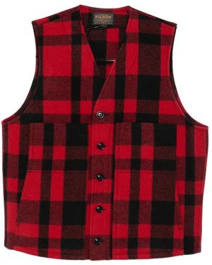Filson Check-Pattern Gilet - Red