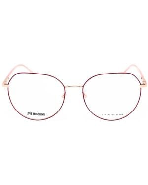 Love Moschino Round-Frame Glasses - Natural