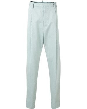 DSquared² Checked High Waist Pants - Green