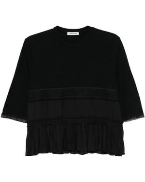 Undercover Bluse Mit Falten - Schwarz