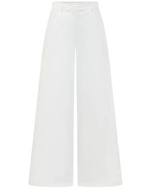 MSGM Wide-Leg Trousers - White