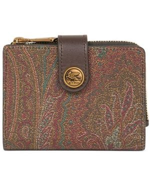 Etro Paisley-Print Wallet - Brown