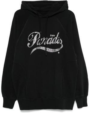 3.PARADIS Sudadera Con Capucha Y Logo De Cristales - Negro