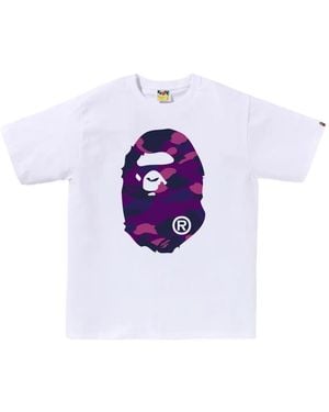 A Bathing Ape T-Shirt mit Camouflage-Print - Lila