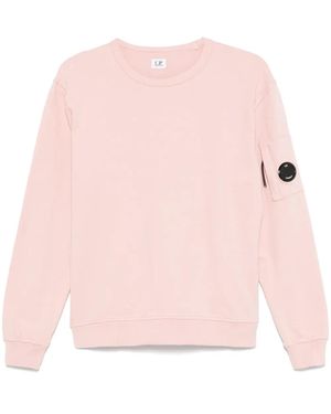 C.P. Company Lens-Detail Crew-Neck Sweatshirt - Pink