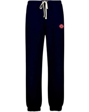 Joshua Sanders X Smiley Pixel Drawstring-Fastening Track Trousers - Blue