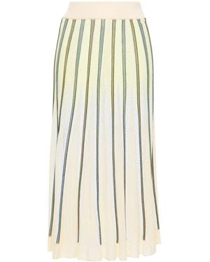 forte_forte Inlay Knit Long Pencil Skirt - White