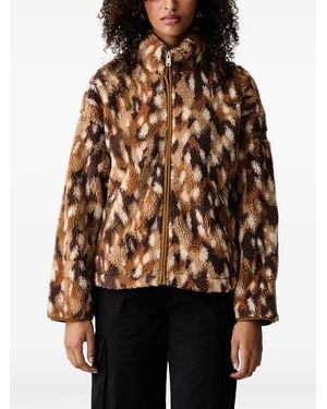 Napapijri Shima Patterned Fleece Jacket - Black