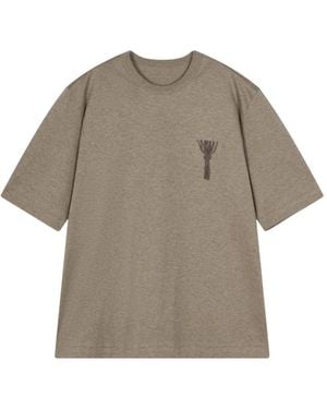 JNBY Knot-Embroidery T-Shirt - Grey