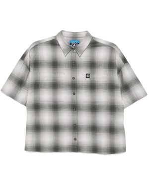 SPORT b. by agnès b. Plaid Cotton Shirt - Grey