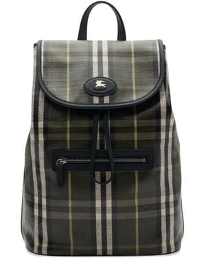 Burberry Sac À Dos À Motif Tartan - Black