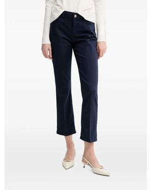 Fracomina Logo-Patch Trousers - Blue
