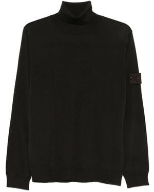 Stone Island Roll-Neck Jumper - Black