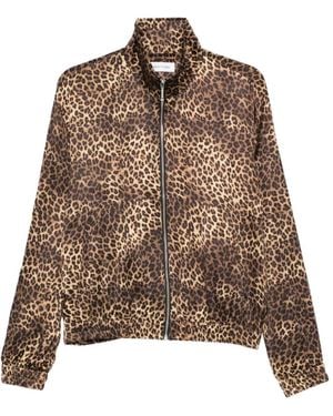 Ernest W. Baker Animal-Print Zip-Fastening Jacket - Brown