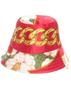 J.Logan Home Cappello Bucket Con Stampa - Rosso