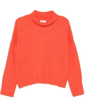 Soft Goat Pullover mit Rollkragen - Rot