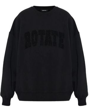 ROTATE BIRGER CHRISTENSEN Pullover mit Logo-Prägung - Blau