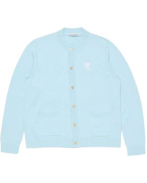 Acne Studios Embroidered Cardigan - Blue