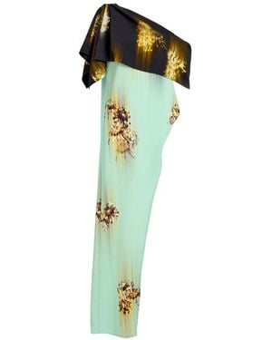 Proenza Schouler Haya One-Shoulder Printed Top - Green