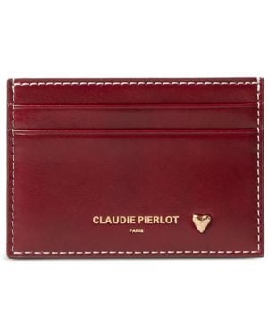 Claudie Pierlot Leather Cardholder - Red