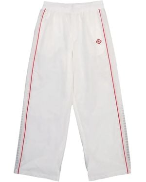 CASABLANCA Reflective-Printed Ripstop Straight-Leg Trousers - White