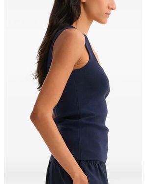 Rohe Square-Neck Sleeveless Top - Blue