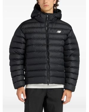 New Balance Hooded Puffer Jacket - Black