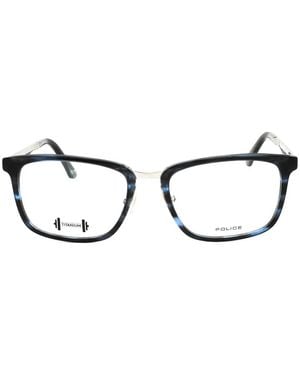 Police Square-Frame Glasses - Black