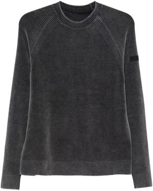 Rrd Ribbed-Knit Raglan-Sleeve Jumper - Black