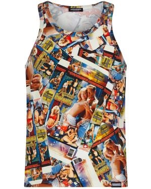 DSquared² Graphic-Print Tank Top - Blue