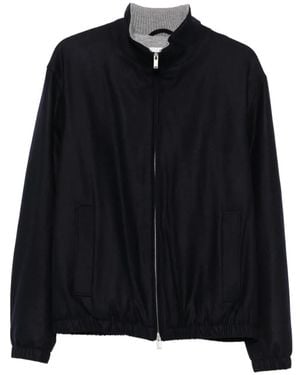 Lardini Zip-Up Bomber Jacket - Black