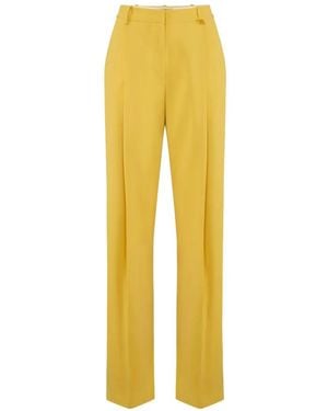 Elisabetta Franchi Wide Trousers - Yellow