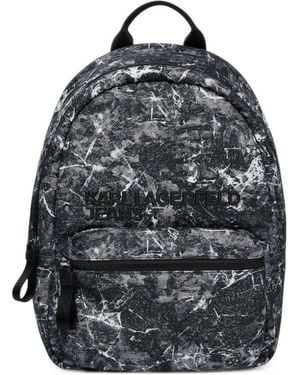 KARL LAGERFELD Graffiti-Print Backpack - Blue