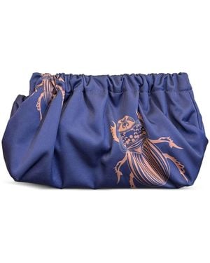 Gabriele Frantzen Sorbet Beetle-Print Clutch Bag - Blue