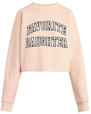 FAVORITE DAUGHTER Cropped Sweatshirt - Pink