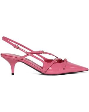 Miu Miu 25Mm Slingback Pointed-Toe Sandals - Pink