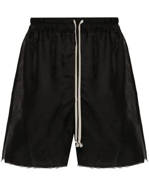 Rick Owens セミシアーシルク ショートパンツ - ブラック
